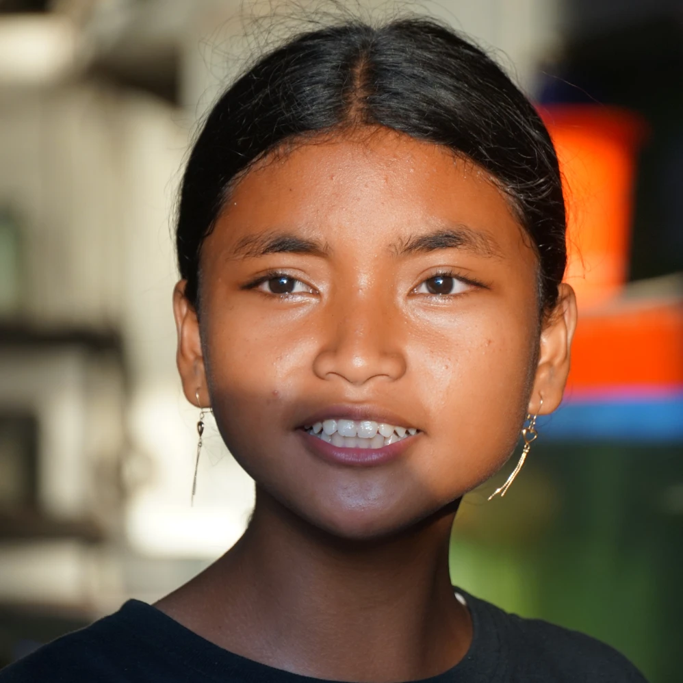 A smiling girl from House of Hope in Bali